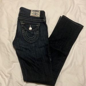 EUC True Religion straight leg jeans.  Sz 27